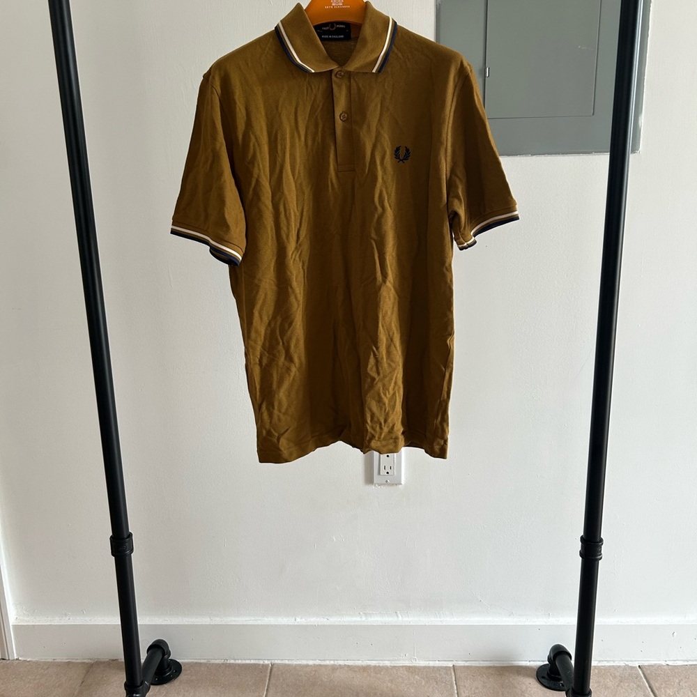 Fred Perry Men's Brown Polo Shirt size (L)